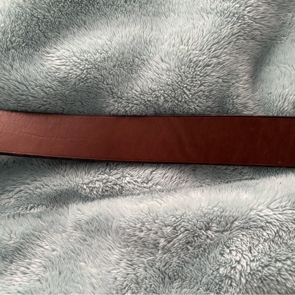Polo by Ralph Lauren Tan Leather Belt with Bear Buckle - Picture 5 of 8